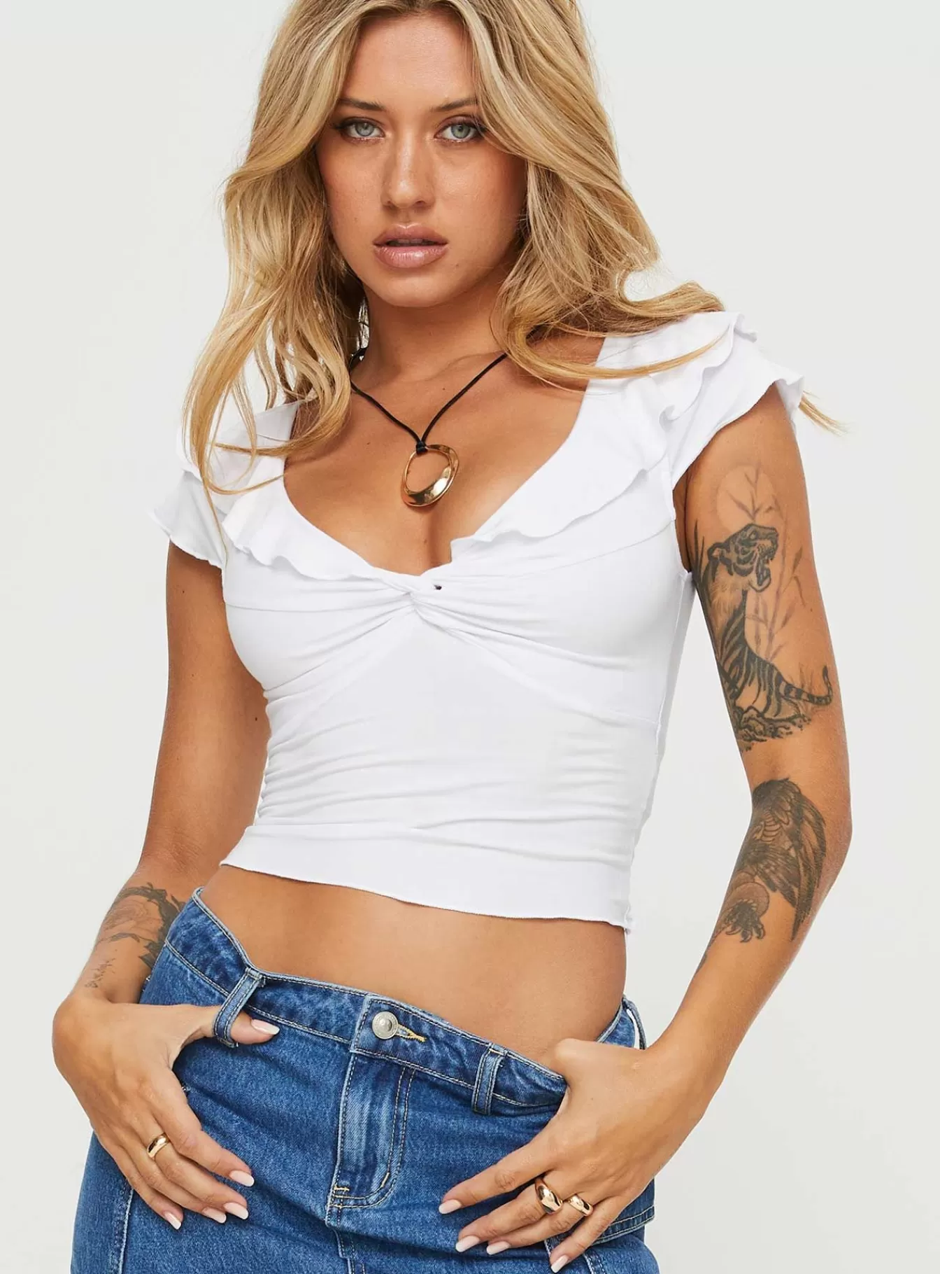 Princess Polly Crop Tops | Say Nothing Top White