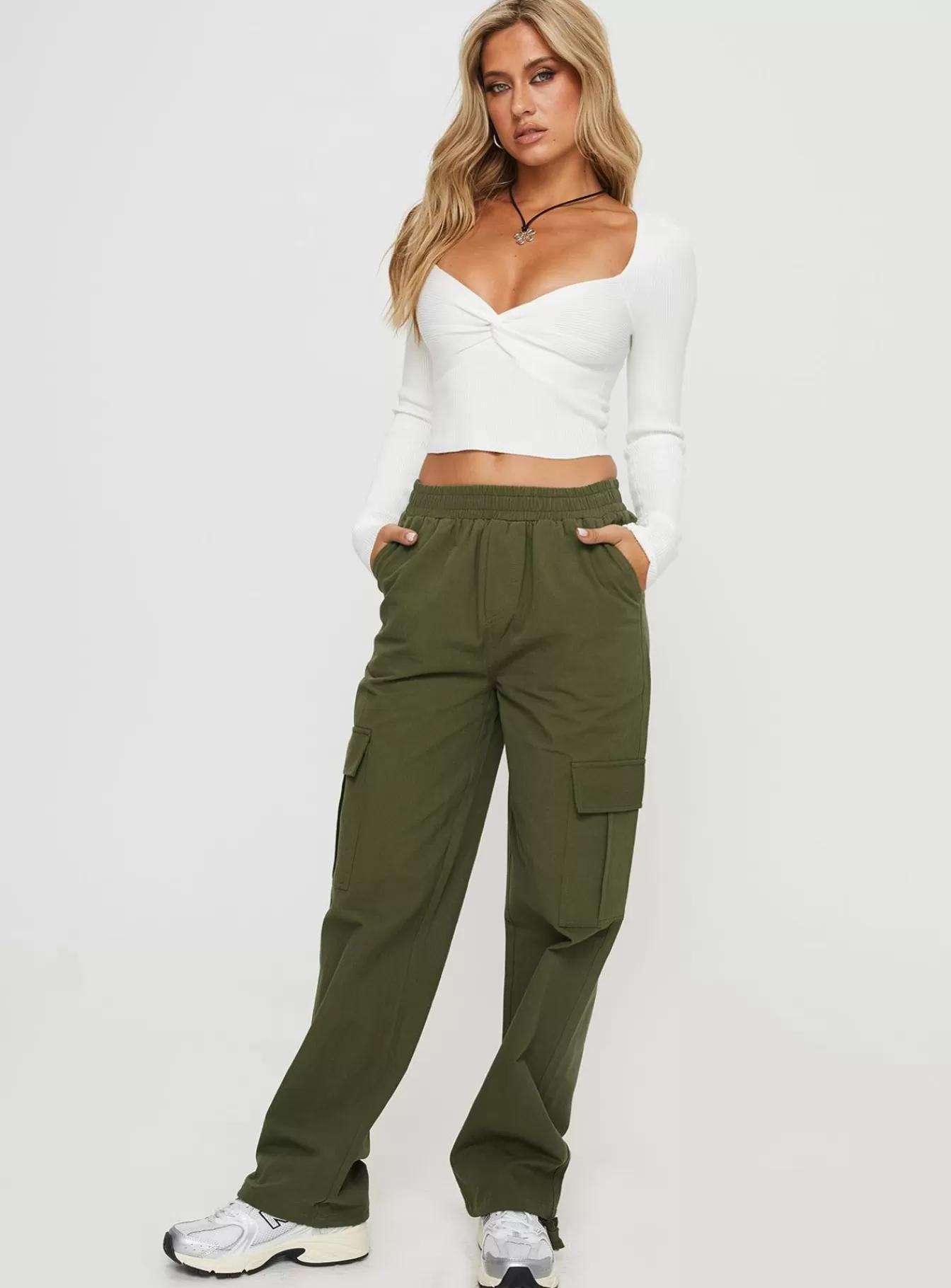 Princess Polly Pants | Sessions Cargo Pants Olive