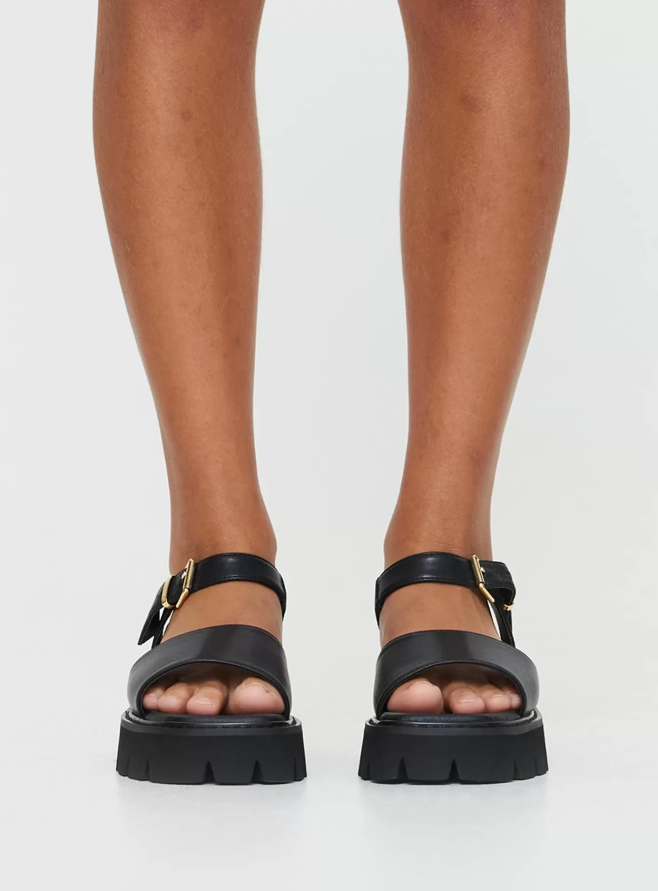Princess Polly Lower Impact | Shelbey Sandals Black