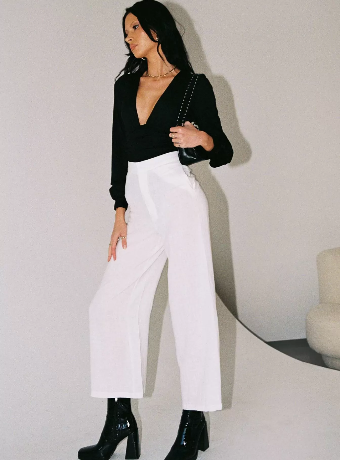 Princess Polly Pants | Simona Pants White