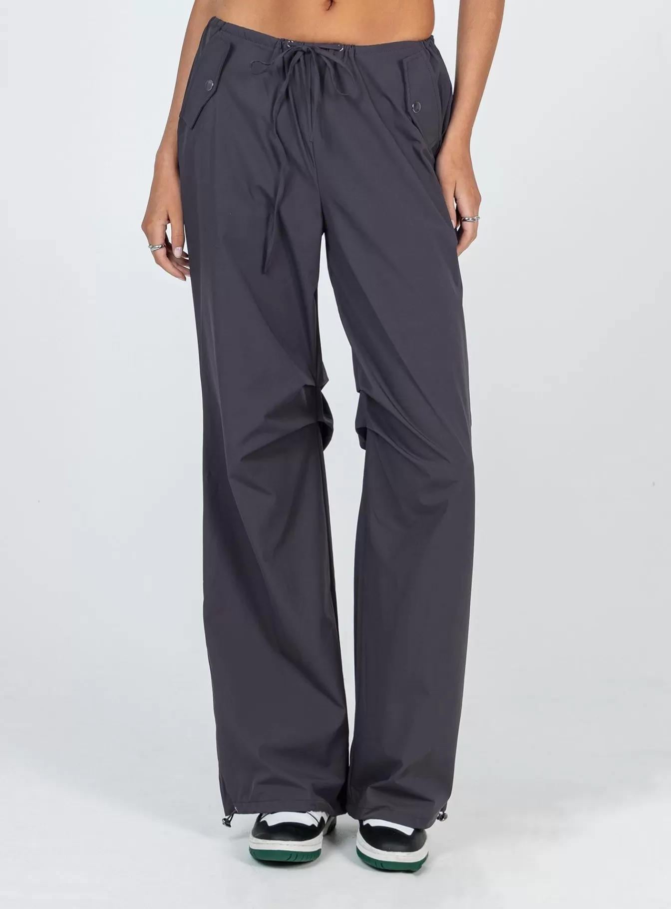 Princess Polly Pants | Snow Parachute Pants Tall Slate