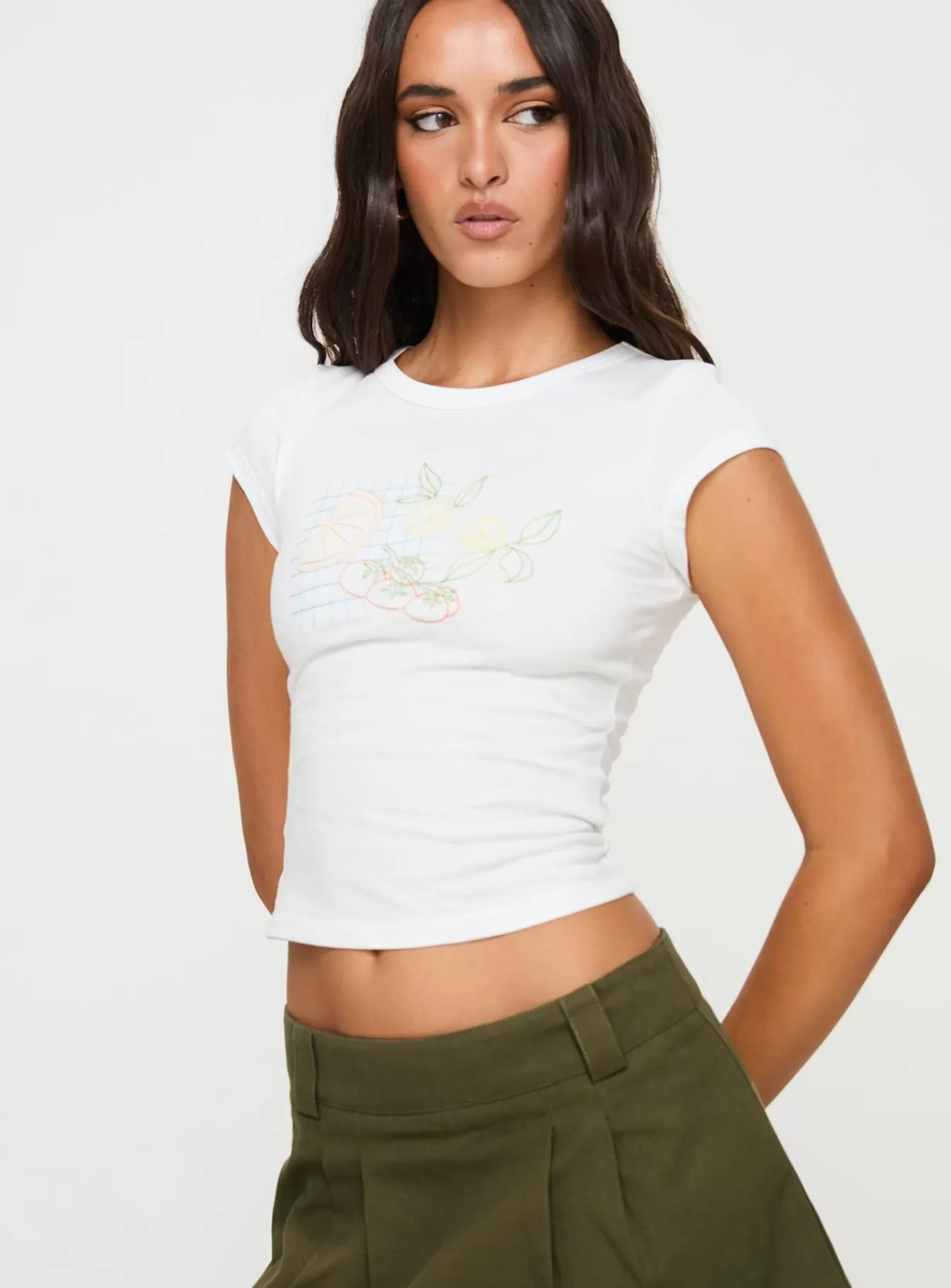 Princess Polly Casual Tops | Somewhere Else Tee White
