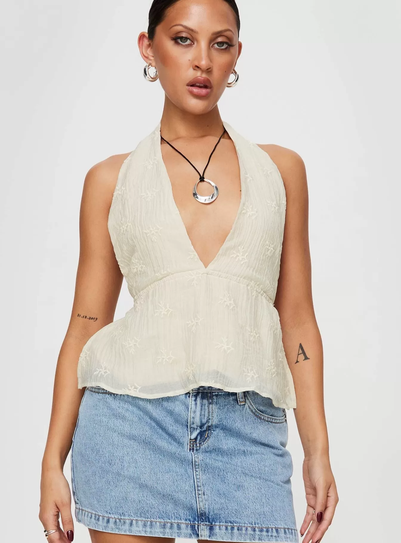 Princess Polly Crop Tops | Sosna Top Beige