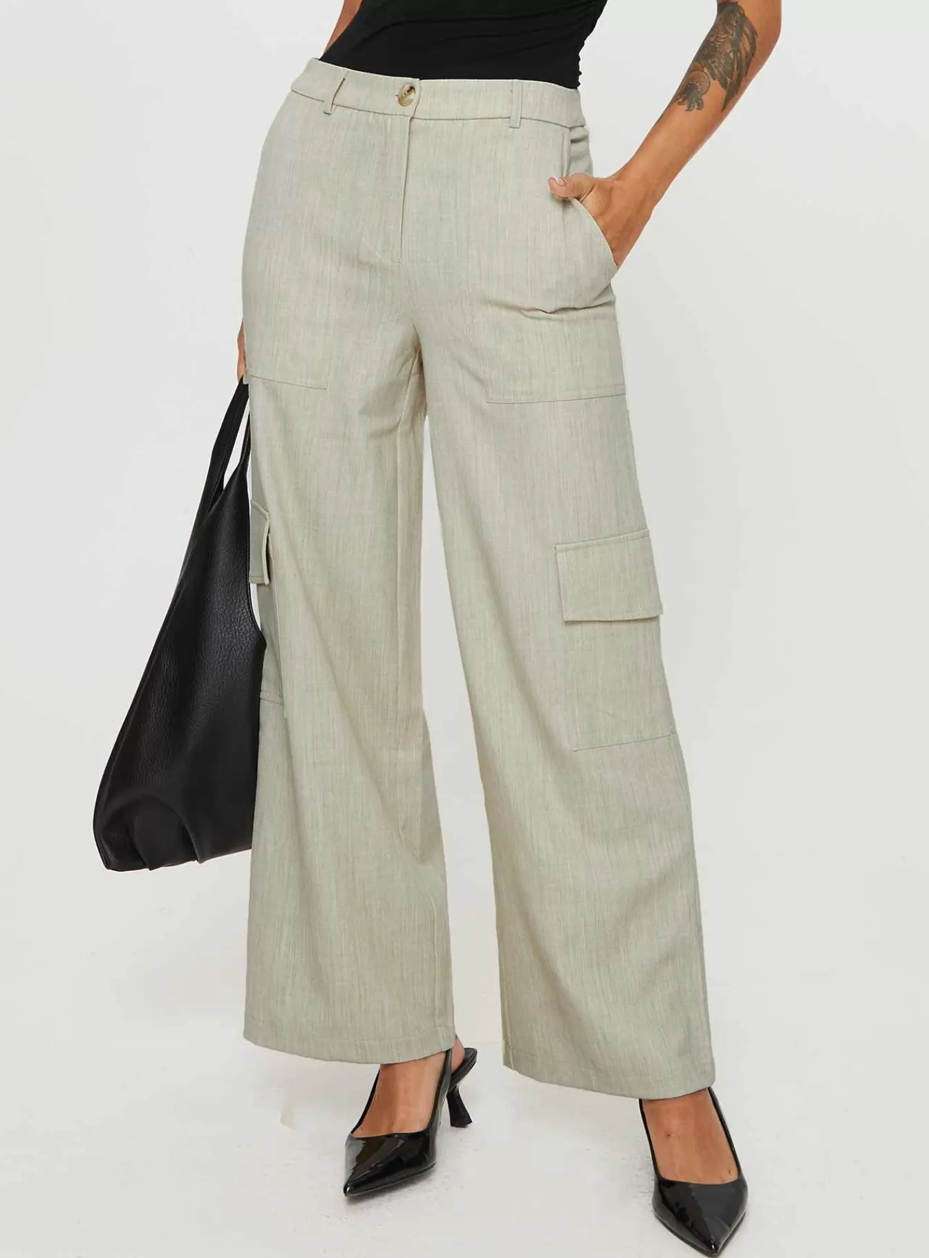 Princess Polly Pants | Stacks Cargo Pant Beige