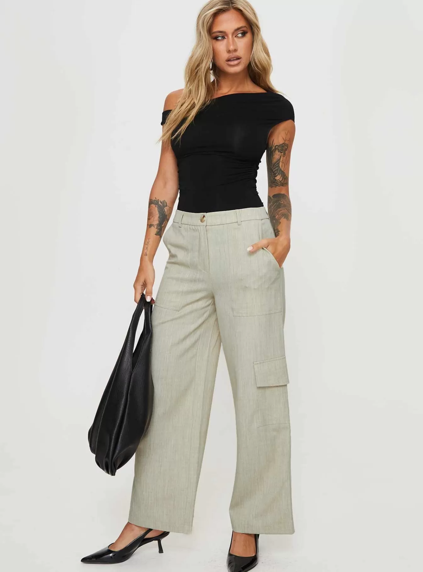 Princess Polly Pants | Stacks Cargo Pant Beige