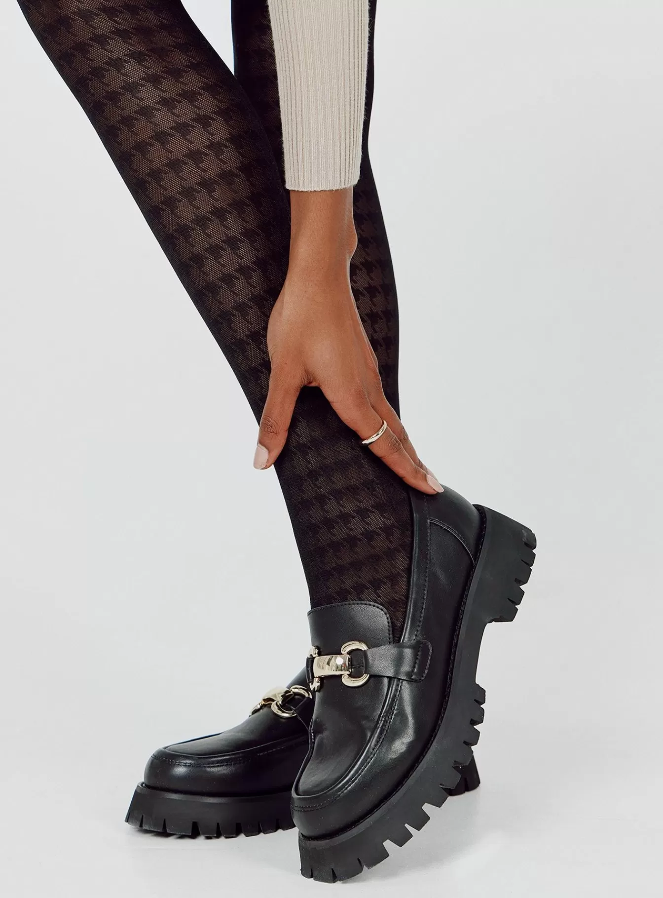 Princess Polly Lower Impact | Stanford Loafers Black