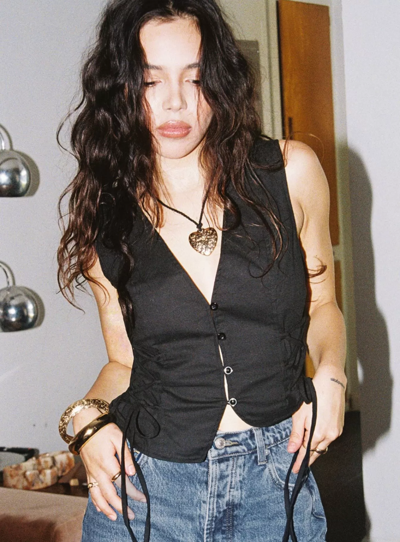 Princess Polly Crop Tops | Stavia Vest Top Black