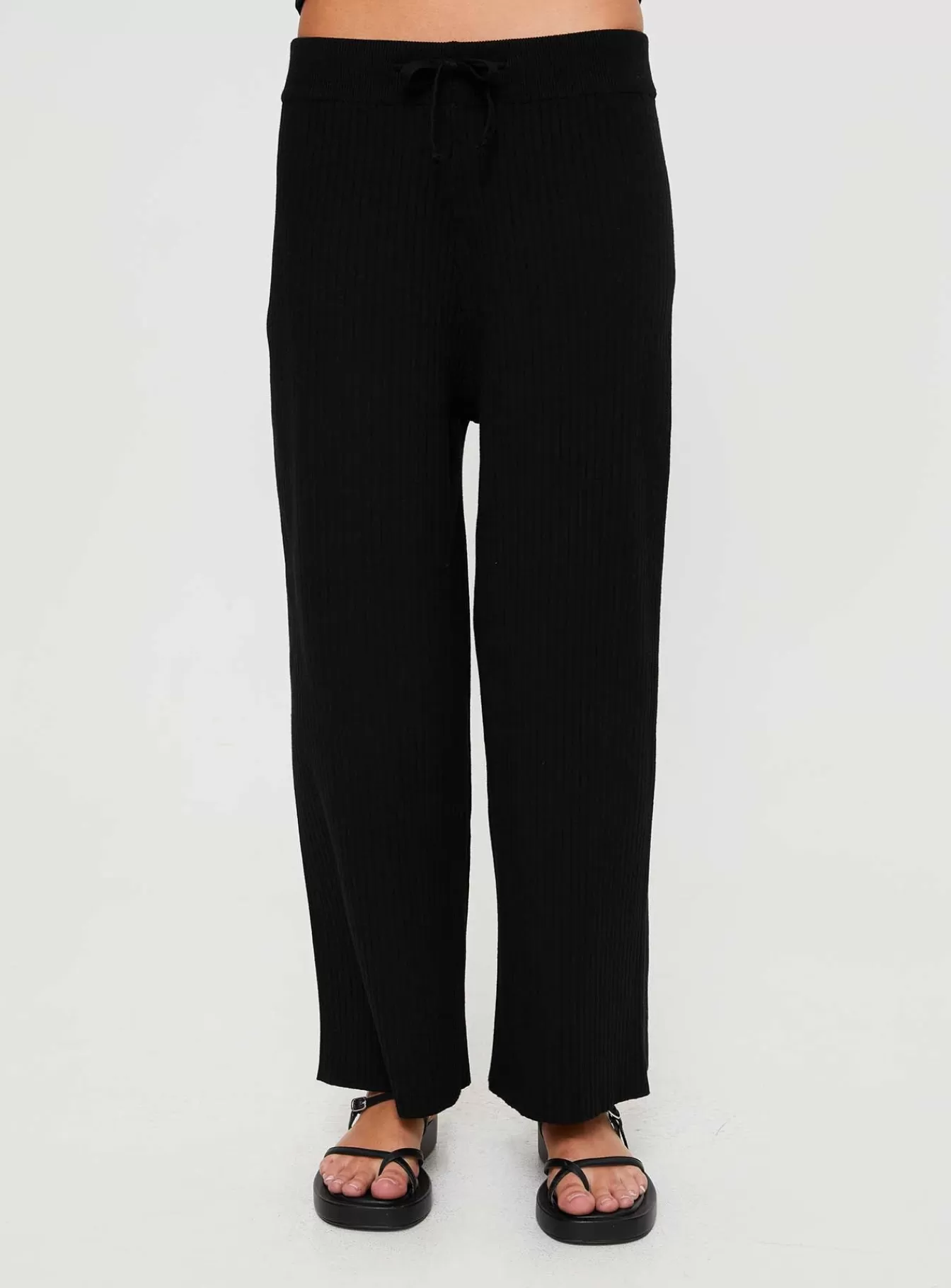 Princess Polly Pants | Talanie Knit Pants Black