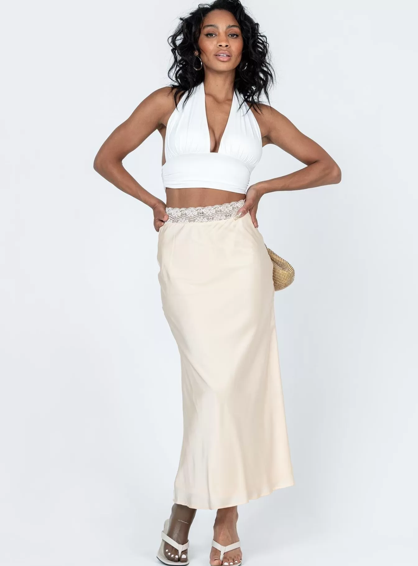 Princess Polly Skirts | The Charmaine Maxi Skirt Cream