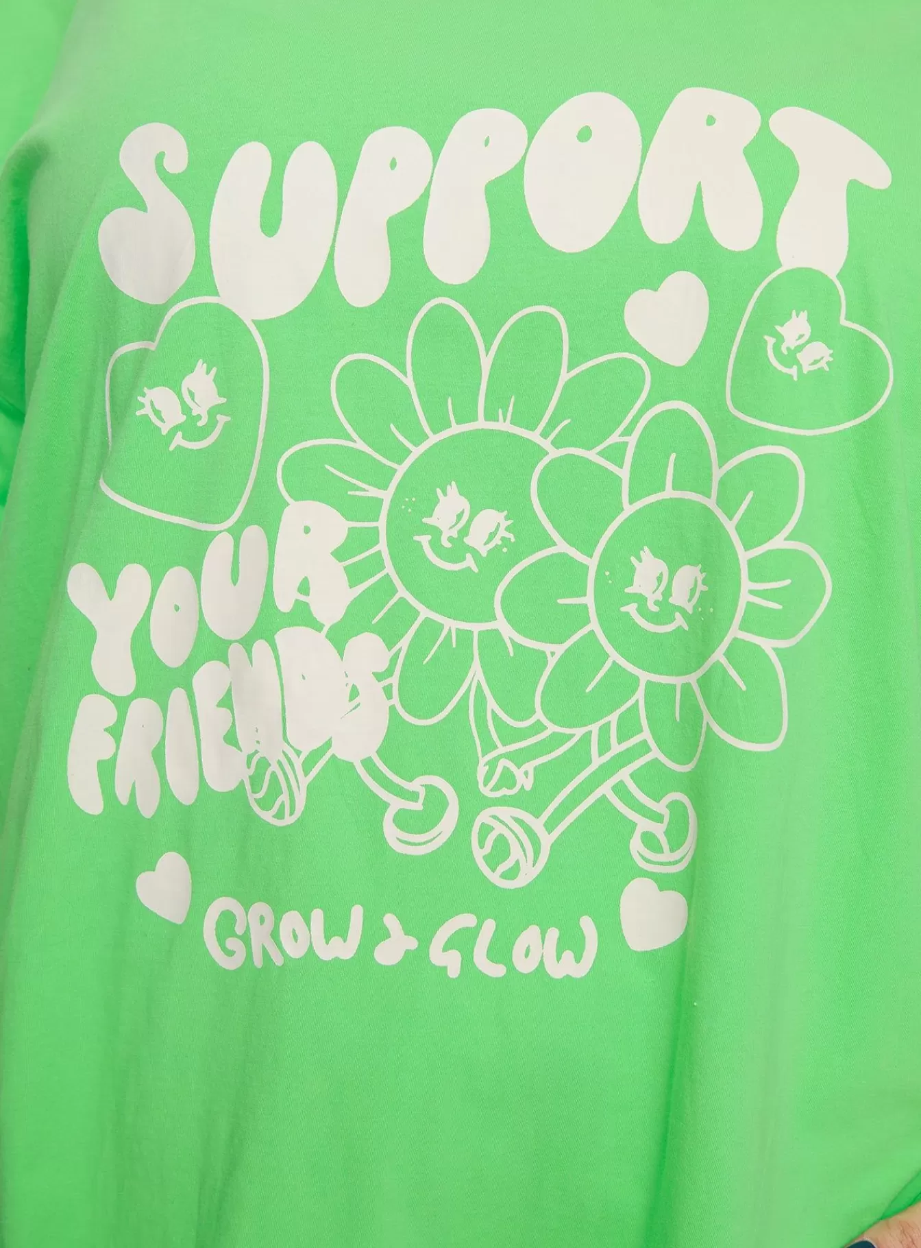 Princess Polly Casual Tops | Thread Together Support Your Friends Oversized Tee Green Curve Summer Green