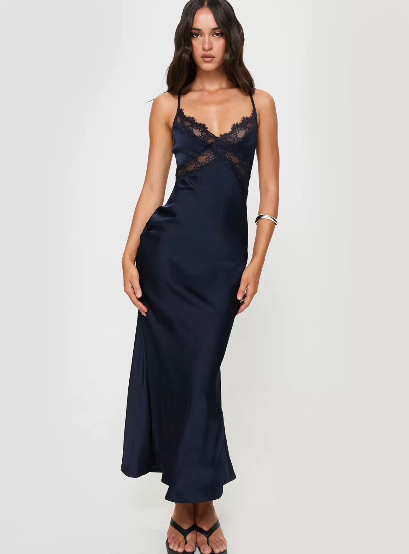 Princess Polly Maxi Dresses | Treasure Bias Cut Maxi Dress Navy