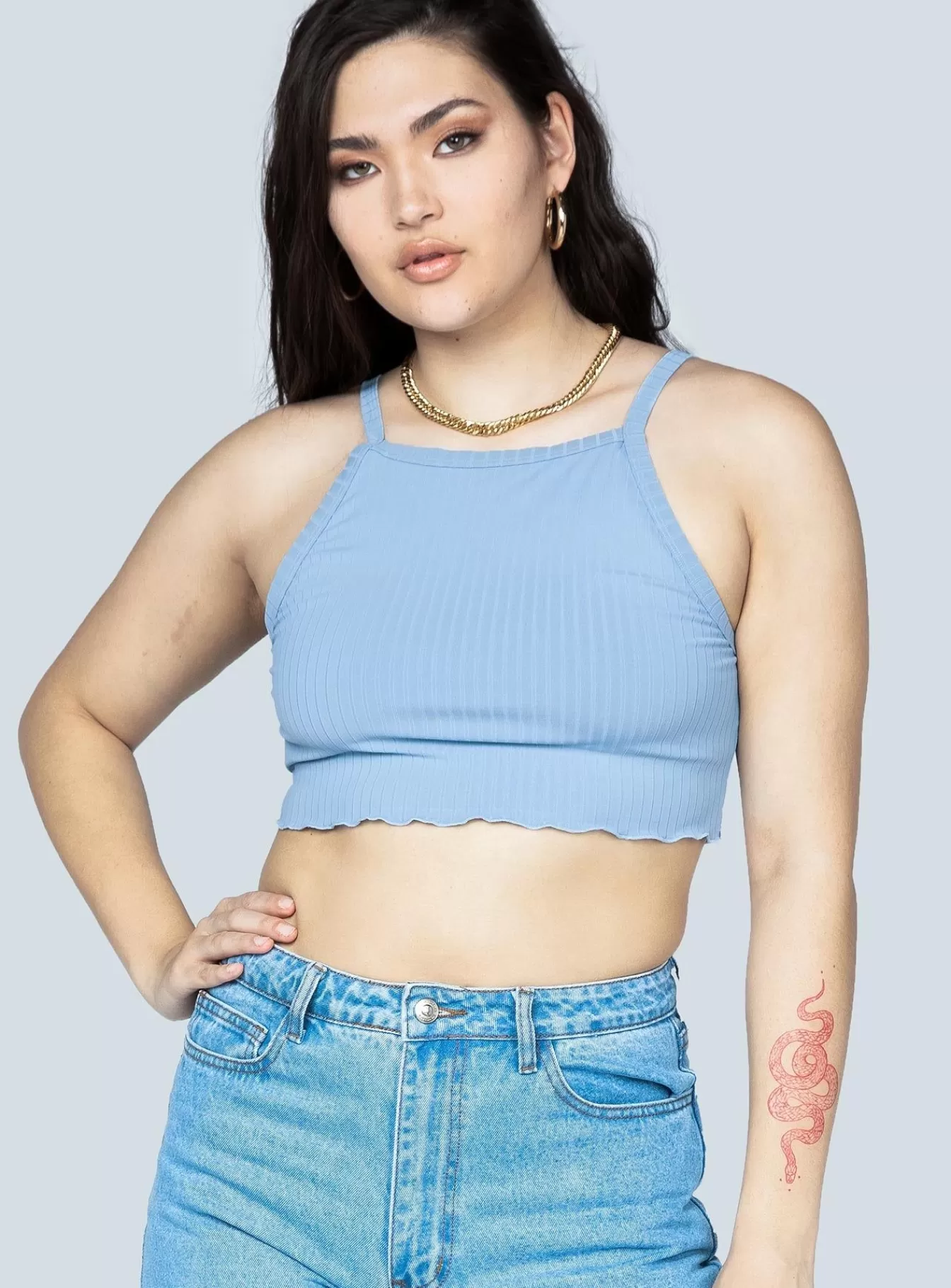 Princess Polly Crop Tops | Twiin Lennon Tankini Top Blue