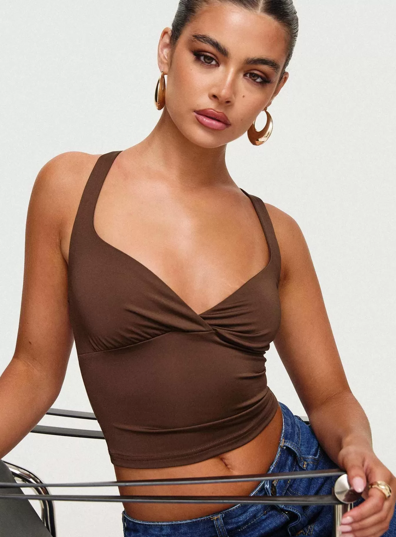 Princess Polly Crop Tops | Wandella Tank Brown