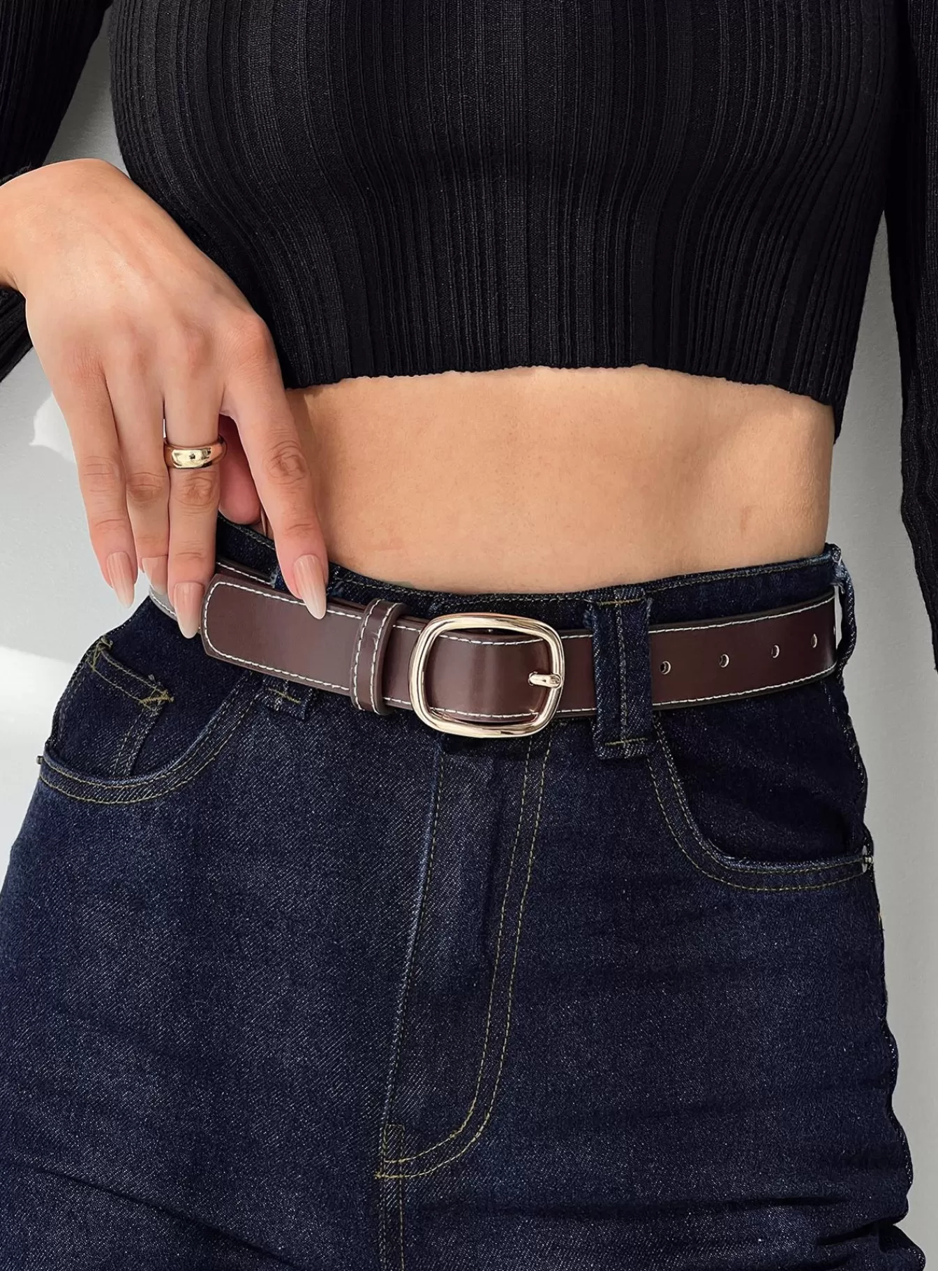 Princess Polly Lower Impact | Weekend Travels Belt Brown