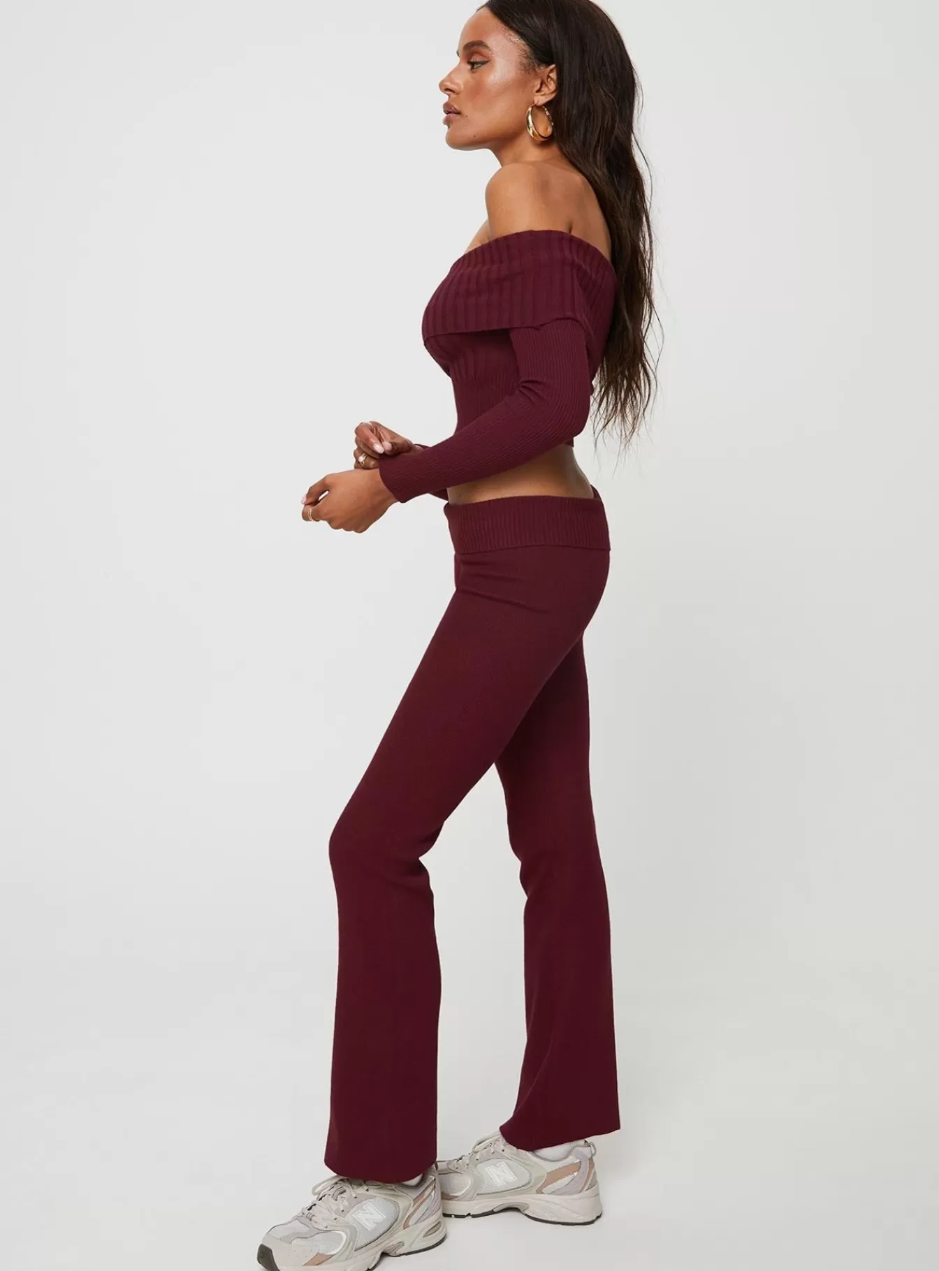 Princess Polly Pants | Westaway Pants Burgundy