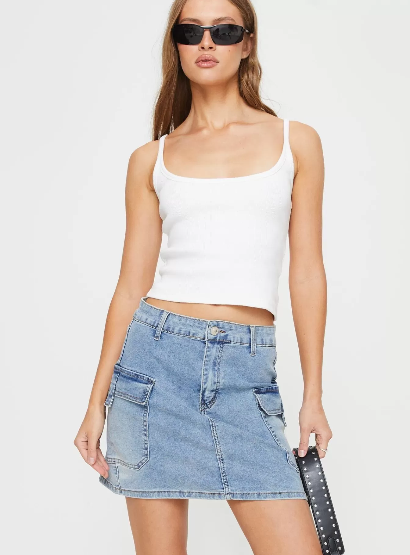 Princess Polly Skirts | Winthrop Denim Mini Skirt Mid Wash