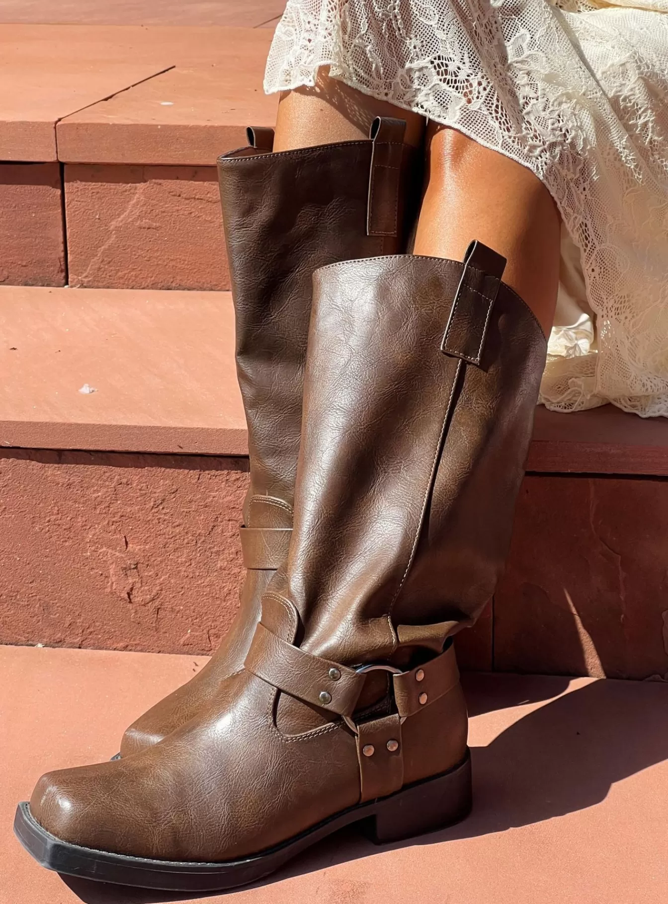 Princess Polly Boots | Wrecked Western Boots Brown